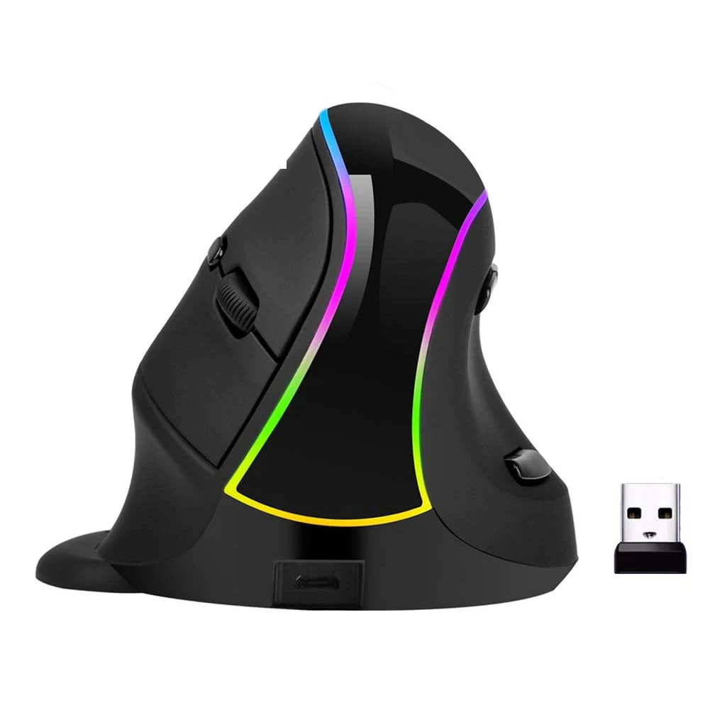 2.4G RGB Portable Home Office Accessories Small Ergonomic Type-c Rechargeable Vertical Wireless Mouse 4 Adjustable DPI For Mac
2.4G RGB Portable Home Office Accessories Small Ergonomic Type-c Rechargeable Vertical Wireless Mouse 4 Adjustable DPI For Mac