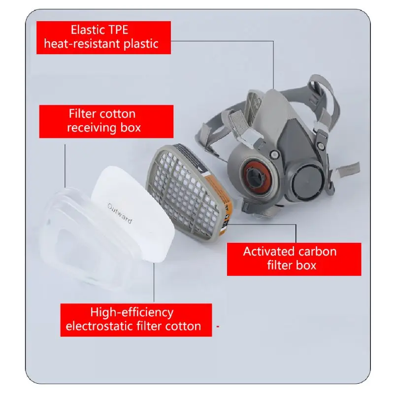 Half face Activated Carbon Filter Cartridge Dust Gas Mask for Respirator 6200 Reusable For decoration N1HD
Half face Activated Carbon Filter Cartridge Dust Gas Mask for Respirator 6200 Reusable For decoration N1HD