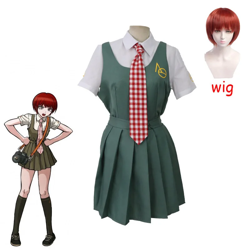 

Anime Danganronpa Koizumi Mahiru Cosplay Costumes Japanese Uniform Sailor Suit Women Dress Girls Clothing Wig