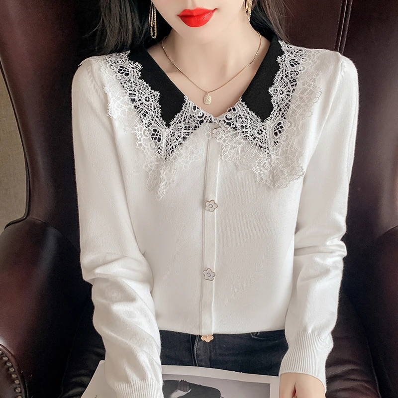 Blouse Women Winter 2021 New Office Lady Korea Style Long Sleeve Lace Solid Turn-down Collar Blusas Womens Tops And Blouses
Blouse Women Winter 2021 New Office Lady Korea Style Long Sleeve Lace Solid Turn-down Collar Blusas Womens Tops And Blouses