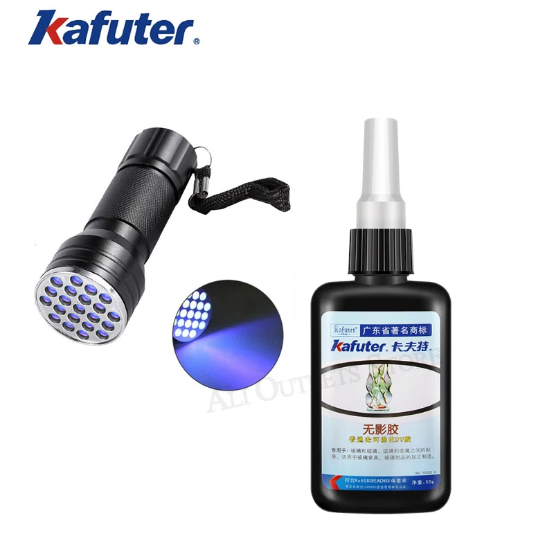 Kafuter Strong power 21led UV light 50ml UV Glue Curing Adhesive Transparent Crystal and Glass Adhesive for Acrylic metal glass
Kafuter Strong power 21led UV light 50ml UV Glue Curing Adhesive Transparent Crystal and Glass Adhesive for Acrylic metal glass