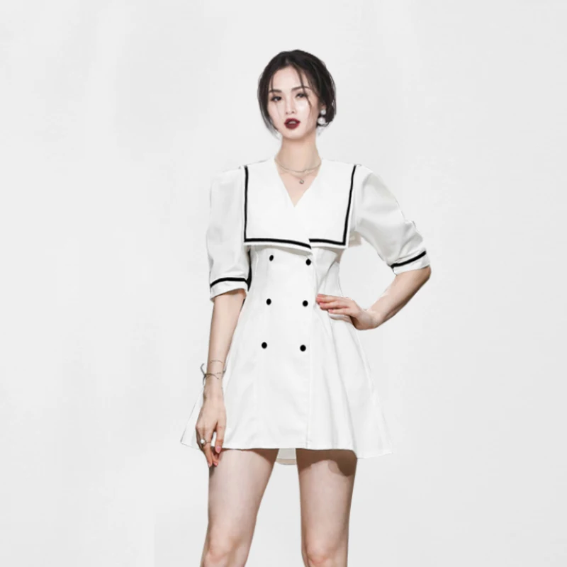 Han edition temperament the fashionable dress institute wind five sweet sleeve cultivate one's morality dress
Han edition temperament the fashionable dress institute wind five sweet sleeve cultivate one's morality dress