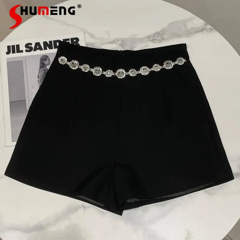 2021 Autumn New Fashion All-Match Rhinestone Chain Suit Shorts Ladies Solid Color Loose Casual Pants for Female
2021 Autumn New Fashion All-Match Rhinestone Chain Suit Shorts Ladies Solid Color Loose Casual Pants for Female