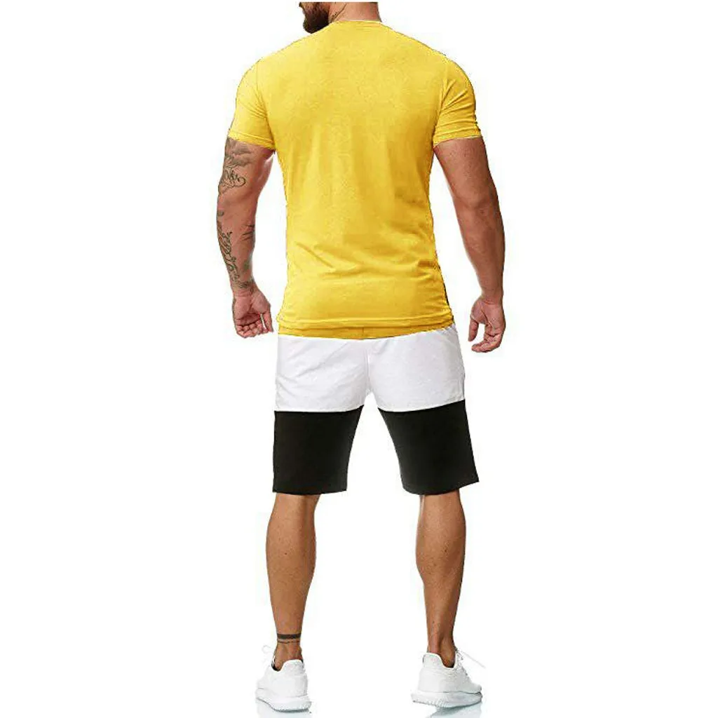 Summer casual t-shirt Shorts Men Sportswear Sport Suits Quick Dry Running Sets Clothes Sports Joggers Fitness Tracksuits M-4XL
Summer casual t-shirt Shorts Men Sportswear Sport Suits Quick Dry Running Sets Clothes Sports Joggers Fitness Tracksuits M-4XL