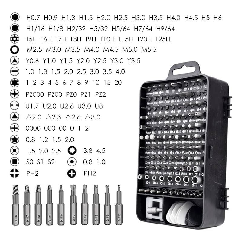 Набор отверток KALAIDUN, набор сверл, Прецизионная отвертка 135 в 1, звездообразный ключ, набор сверл, набор ручных инструментов для ремонта «сдел...
Набор отверток KALAIDUN, набор сверл, Прецизионная отвертка 135 в 1, звездообразный ключ, набор сверл, набор ручных инструментов для ремонта «сдел...