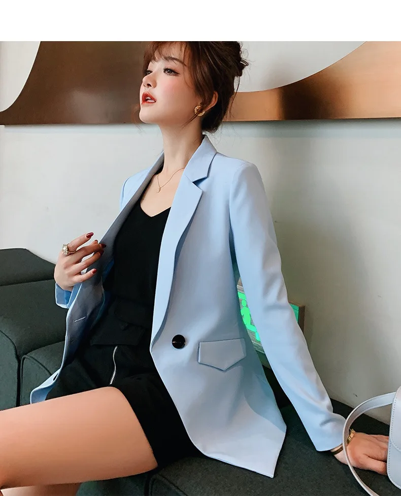 2020 New Korean Women's Suit Jacket Solid Slim Small Blazer Female Wild Casual Long-sleeved Fashion Jacket Women Office Wear 
2020 New Korean Women's Suit Jacket Solid Slim Small Blazer Female Wild Casual Long-sleeved Fashion Jacket Women Office Wear