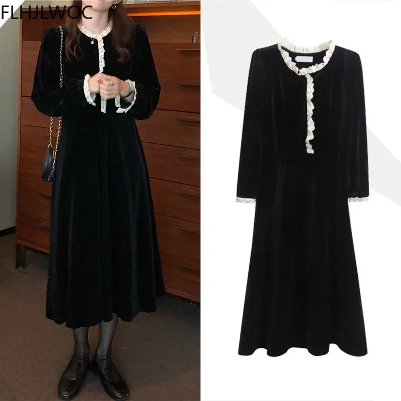 2021 New Spring Fenimine Vestidos Women Fashion French Style Long Sleeve Patchwork White Lace Stand Collar Retro Vintage Dress
2021 New Spring Fenimine Vestidos Women Fashion French Style Long Sleeve Patchwork White Lace Stand Collar Retro Vintage Dress