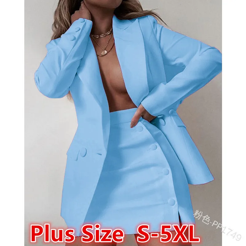 Женский офисный комплект из 2 предметов, однотонный костюм с юбкой и блейзером, большие размеры 5XL
Женский офисный комплект из 2 предметов, однотонный костюм с юбкой и блейзером, большие размеры 5XL