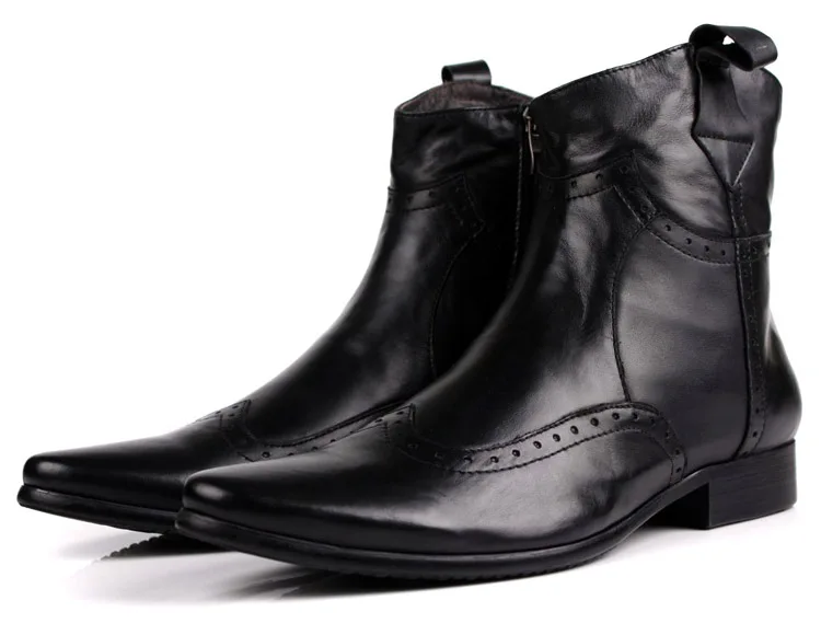 EUR45 Black / Brown Tan Pointed Toe Motorcycle Boots Mens Cowboy Boots Genuine Leather Boots Man Ankle Boots
EUR45 Black / Brown Tan Pointed Toe Motorcycle Boots Mens Cowboy Boots Genuine Leather Boots Man Ankle Boots