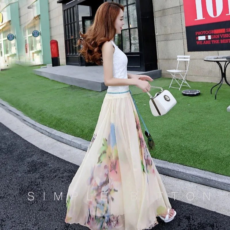 Женская шифоновая юбка-качели с цветочным принтом, Повседневная Длинная пляжная юбка в богемном стиле для вечевечерние НКИ или отдыха, лето...
Женская шифоновая юбка-качели с цветочным принтом, Повседневная Длинная пляжная юбка в богемном стиле для вечевечерние НКИ или отдыха, лето...