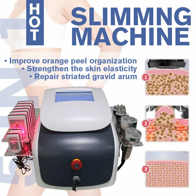

40K Fat Cavitation Liposuction Ultrasonic Vacuum Body Shaping Weight Loss Lipo Laser Slimming Beauty Machine Free Shippi