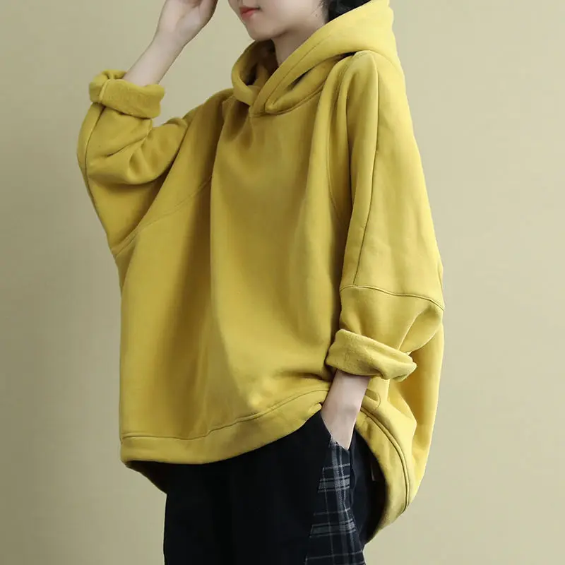 Woman Solid Color Pullovers Hoodies Female Loose Casual Sweatshirt Punk Streetwear Ladies Long Sleeve Warm Hooded Clothes Q174
Woman Solid Color Pullovers Hoodies Female Loose Casual Sweatshirt Punk Streetwear Ladies Long Sleeve Warm Hooded Clothes Q174