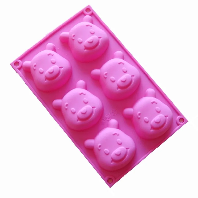 6 Even Bear Silicone Mold DIY Baking Mousse Cake Bear Pudding Mold High Temperature Environmentally Friendly and Durable 
6 Even Bear Silicone Mold DIY Baking Mousse Cake Bear Pudding Mold High Temperature Environmentally Friendly and Durable