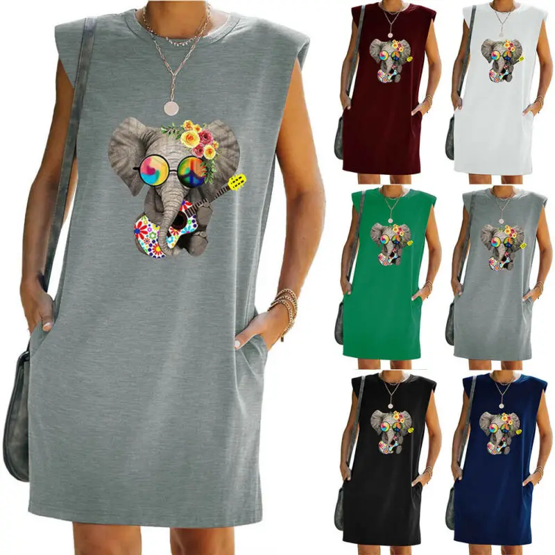 Платье-рубашка VICABO женское с принтом слона, свободное Повседневное Платье До Колена, одежда на лето
Платье-рубашка VICABO женское с принтом слона, свободное Повседневное Платье До Колена, одежда на лето