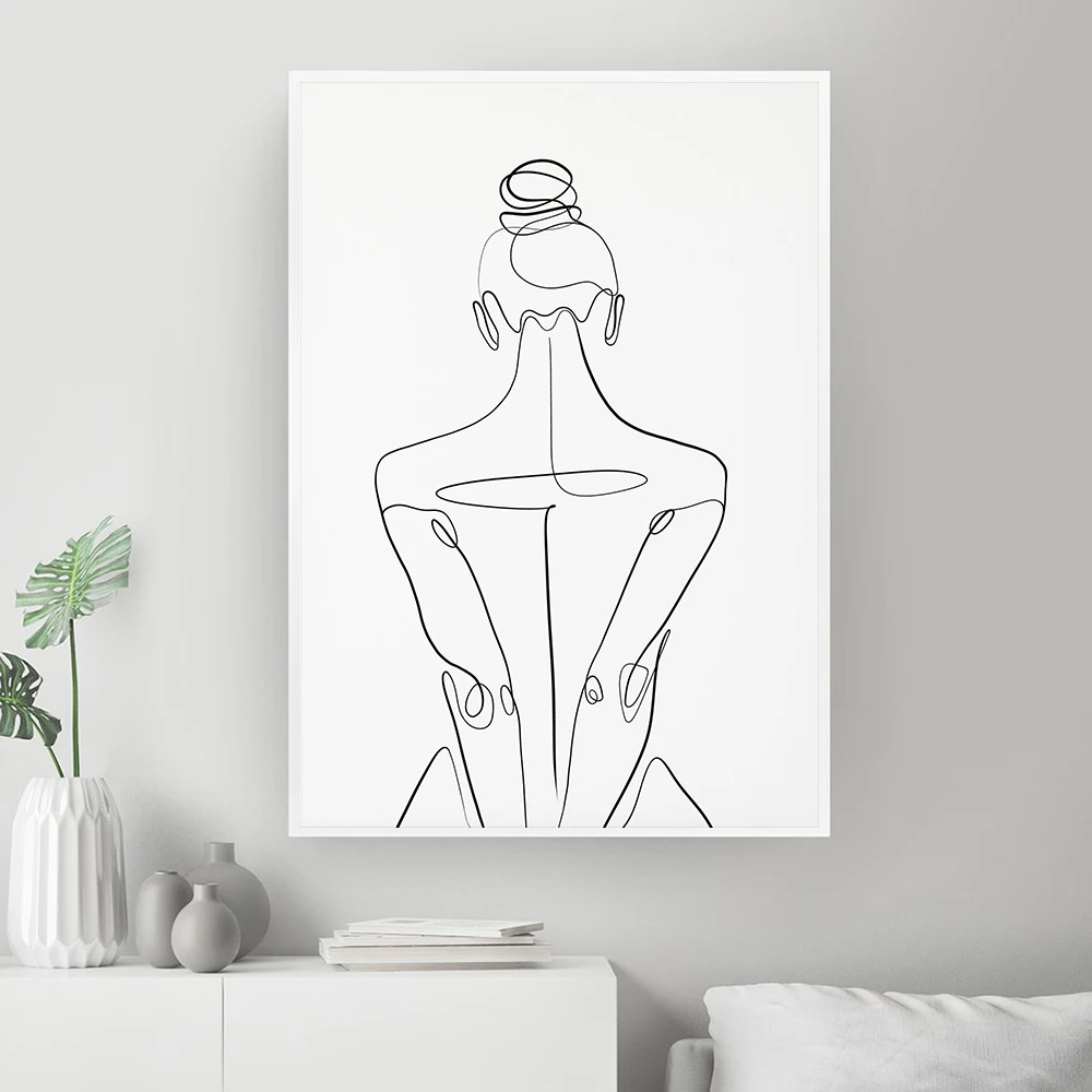 Картина на холсте с изображением женщин абстрактная Женская фигурка