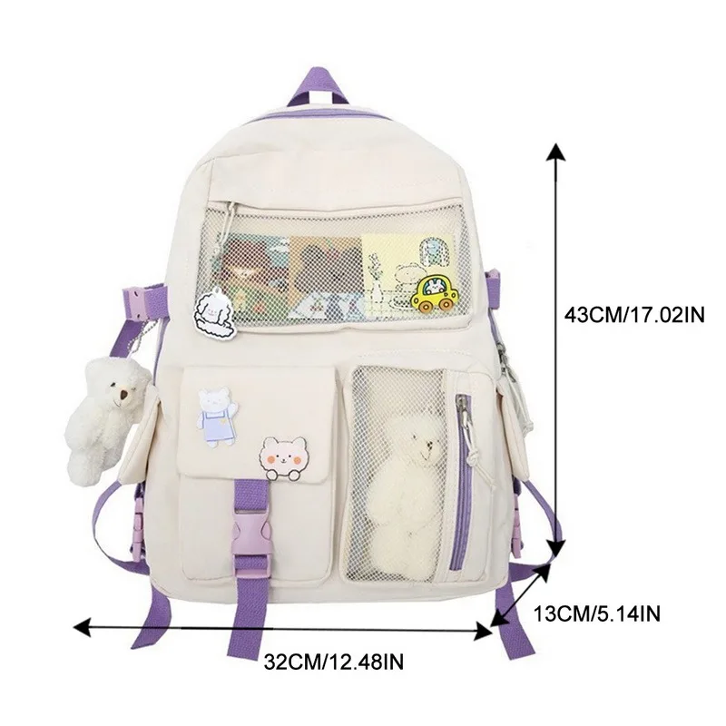 Women Kawaii Nylon Backpack Cute Student School Bag Fashion Waterproof Rucksack for Teen Girls Bookbag Travel Bags Mochila 2021
Women Kawaii Nylon Backpack Cute Student School Bag Fashion Waterproof Rucksack for Teen Girls Bookbag Travel Bags Mochila 2021