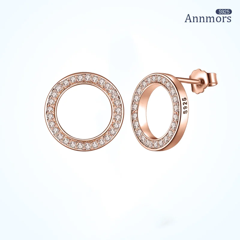 Stud Earrings Rose Gold Zircon Silver Plated Anti Allergy Woman Birthday Original Brand Stud Earrings Fine Jewelry Gift
Stud Earrings Rose Gold Zircon Silver Plated Anti Allergy Woman Birthday Original Brand Stud Earrings Fine Jewelry Gift