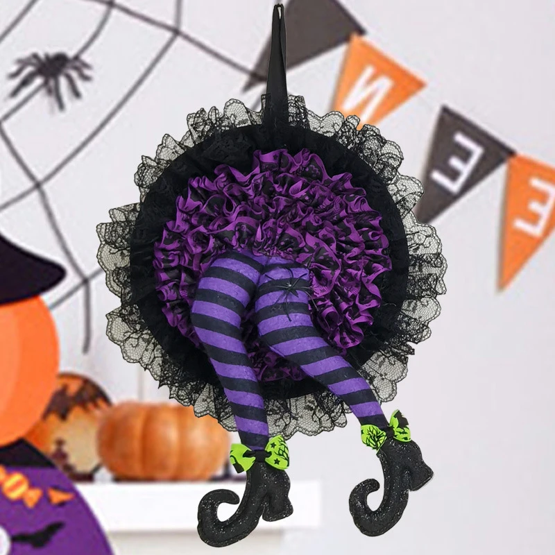Halloween Witch Legs Wreath Novelty Front Door Hanging Ornament Creative Party Decoration for Home Bar Haunted House A1
Halloween Witch Legs Wreath Novelty Front Door Hanging Ornament Creative Party Decoration for Home Bar Haunted House A1