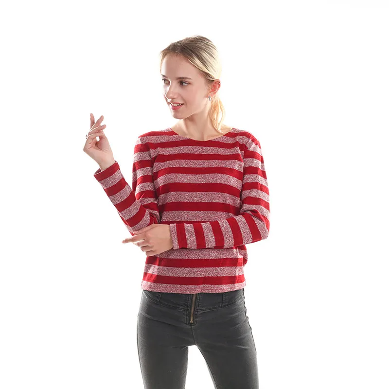 Long Sleeve O-neck Female T-shirts 2019 Korean Fashion Women T Shirt Autumn New Arrivals Striped Knitted Tops Female Clothes
Long Sleeve O-neck Female T-shirts 2019 Korean Fashion Women T Shirt Autumn New Arrivals Striped Knitted Tops Female Clothes