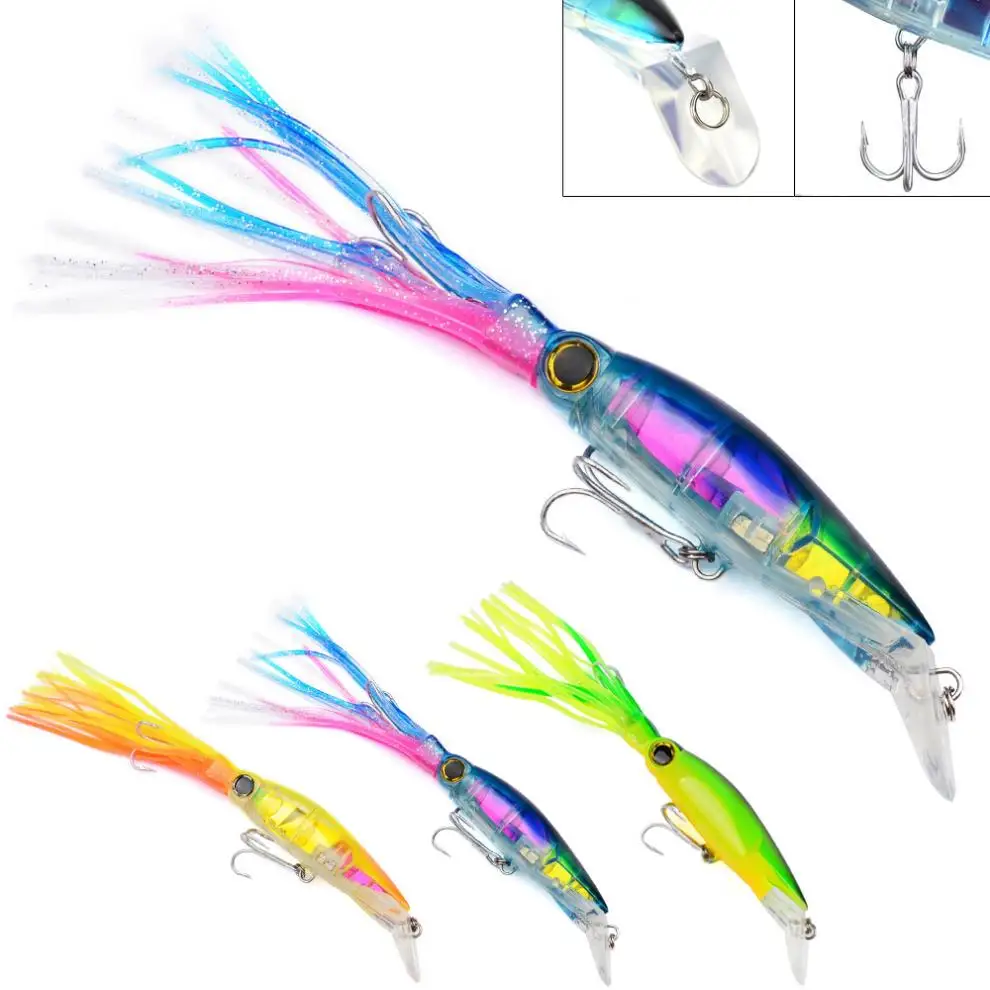 14cm 40g Fishing Lures Simulation Octopus Squid Beard Minnow Artificial Bait Plastic & High Carbon Steel 4 Colors Optional 
14cm 40g Fishing Lures Simulation Octopus Squid Beard Minnow Artificial Bait Plastic & High Carbon Steel 4 Colors Optional