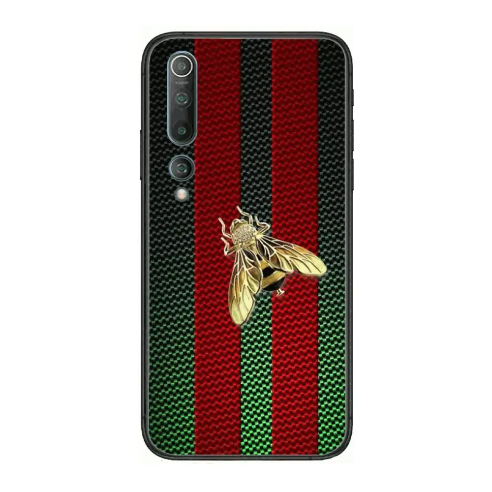 

tiger bee snake Italian luxury brand Phone Case For xiaomi mi11 5g 10 liti Ultra 9Pro SE 3 8 Note Anime Black Cover Silicone Ba