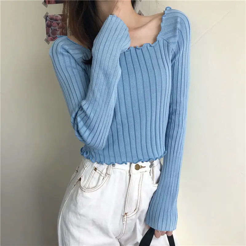 Women Long Sleeve Ruched Crop Top Ladies Fashion Pullover Autumn Knitted Long Sleeve T-Shirts 2021 Crop Tops Streetwear Tee Tops
Women Long Sleeve Ruched Crop Top Ladies Fashion Pullover Autumn Knitted Long Sleeve T-Shirts 2021 Crop Tops Streetwear Tee Tops