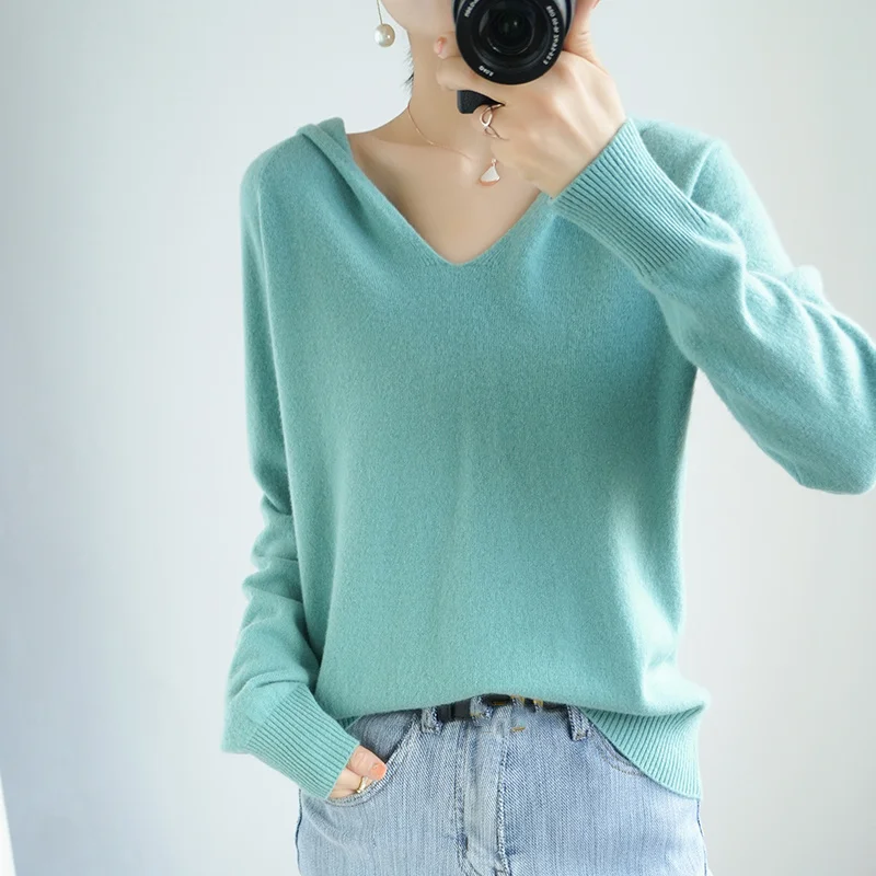 100% Pure Wool New Cashmere Sweater Women's Hooded Collar Solid Color Pullover Fashion Plus Size Warm Knitted Bottoming Shirt
100% Pure Wool New Cashmere Sweater Women's Hooded Collar Solid Color Pullover Fashion Plus Size Warm Knitted Bottoming Shirt