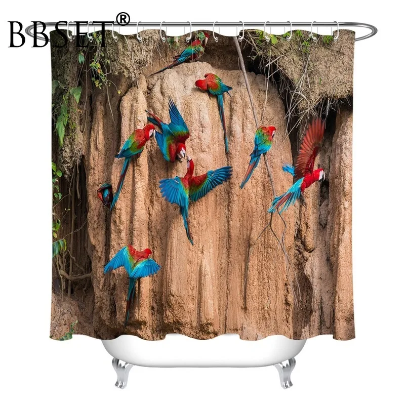 Funny Bird Shower Curtain Tropical Parrot In The Amazon Jungle Pattern Waterproof Multi-size Douchegordijn Bathroom Decor
Funny Bird Shower Curtain Tropical Parrot In The Amazon Jungle Pattern Waterproof Multi-size Douchegordijn Bathroom Decor