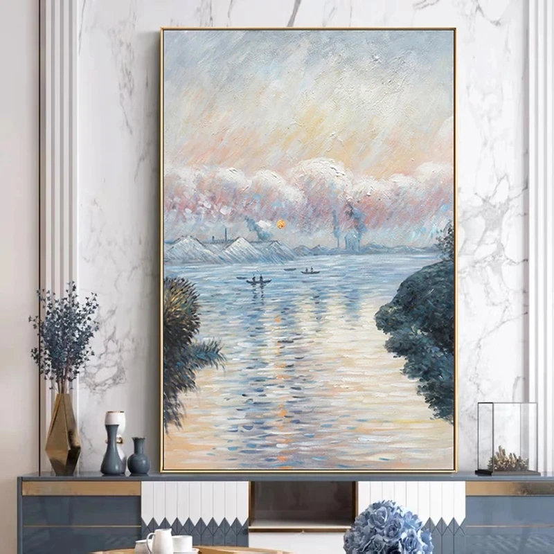 Monet Famous Sunset on The Seine Canvas Paintings Posters and Prints Wall Art Pictures for Living Room Wall Decoration Cuadros
Monet Famous Sunset on The Seine Canvas Paintings Posters and Prints Wall Art Pictures for Living Room Wall Decoration Cuadros