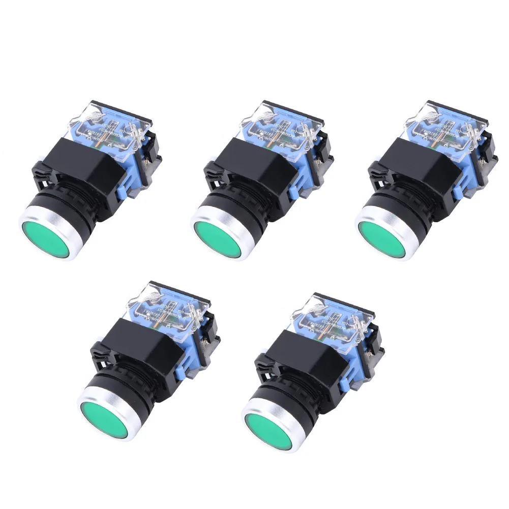 5Pcs 22mm Green Momentary Push Button Switch 600V 10A NO NC Has An Automatic Reset Button And Has A Long Mechanical Life
5Pcs 22mm Green Momentary Push Button Switch 600V 10A NO NC Has An Automatic Reset Button And Has A Long Mechanical Life