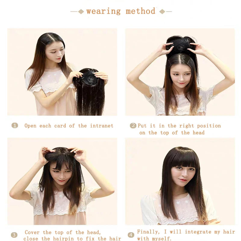 Women Natural Color Straight Hair Bang Fringe Top Closures Hairpins Synthetic Hair Clip In Toupee Hairpieces hair accessories 
Women Natural Color Straight Hair Bang Fringe Top Closures Hairpins Synthetic Hair Clip In Toupee Hairpieces hair accessories