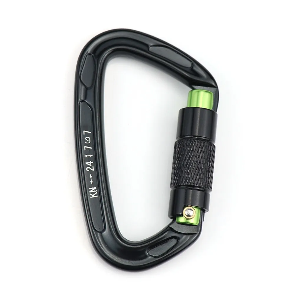24KN Professional Climbing Carabiner D Shape Aviation Aluminum Safety Lock Outdoor Climbing Mountaineering Equipment Parts
24KN Professional Climbing Carabiner D Shape Aviation Aluminum Safety Lock Outdoor Climbing Mountaineering Equipment Parts