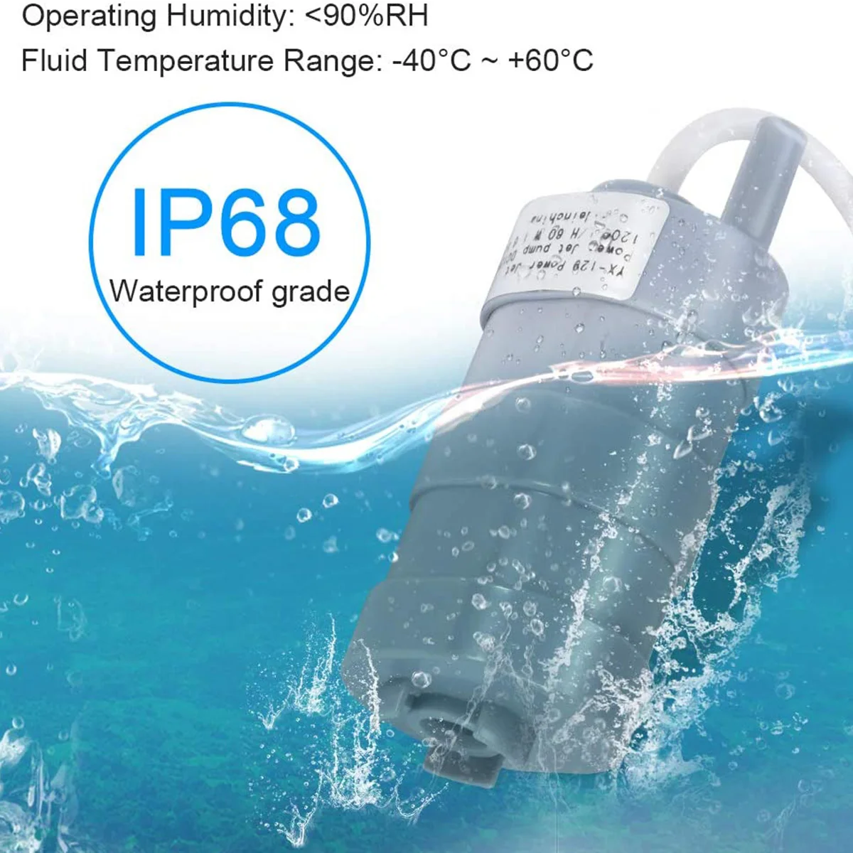 DC 12V Submersible Water Pump Camper Motorhome High Flow Whale Pump 1500L/H 5M Garden Aquarium Pump High Quality Durable
DC 12V Submersible Water Pump Camper Motorhome High Flow Whale Pump 1500L/H 5M Garden Aquarium Pump High Quality Durable