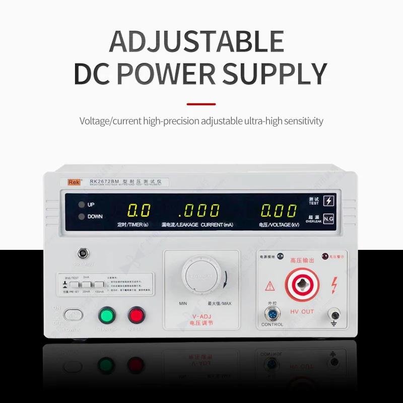 RK2671BM digital display withstand voltage tester high voltage AC/DC 0-5/10KV current 20mA Tester Tool Measurement Instrumment
RK2671BM digital display withstand voltage tester high voltage AC/DC 0-5/10KV current 20mA Tester Tool Measurement Instrumment