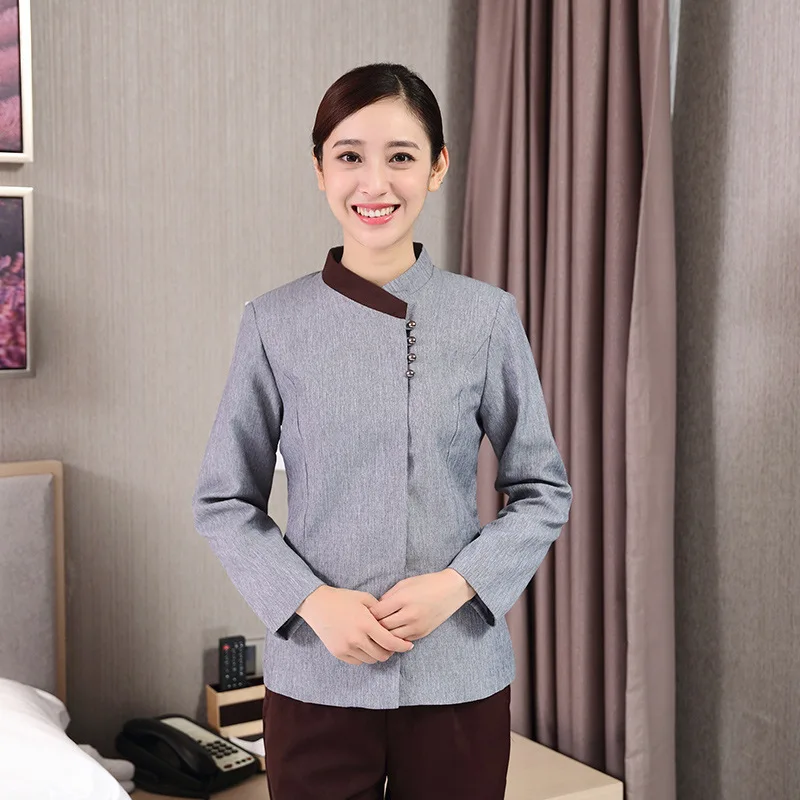 Spot Custom Logo Hotel Work Long Sleeve Hotel Community Property Cleaning Staff Uniform
Spot Custom Logo Hotel Work Long Sleeve Hotel Community Property Cleaning Staff Uniform