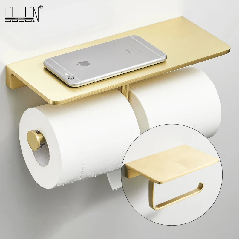 ELLEN High End Bathroom Toilet Paper Holder Soild Brass Brushed Gold Finished Multifunctional Shelf Storage ELB0986
ELLEN High End Bathroom Toilet Paper Holder Soild Brass Brushed Gold Finished Multifunctional Shelf Storage ELB0986