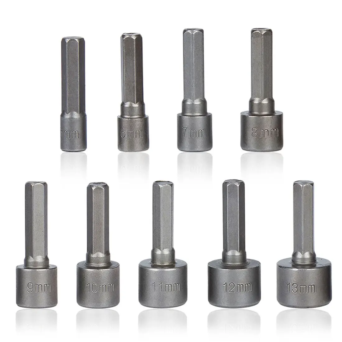 Adapter Drill Bit 5 To 13mm Hexagonal Shank Hex Nut Socket With 9pcs/set Wrench 1/4" Screw Metric Driver Tool Set
Adapter Drill Bit 5 To 13mm Hexagonal Shank Hex Nut Socket With 9pcs/set Wrench 1/4" Screw Metric Driver Tool Set