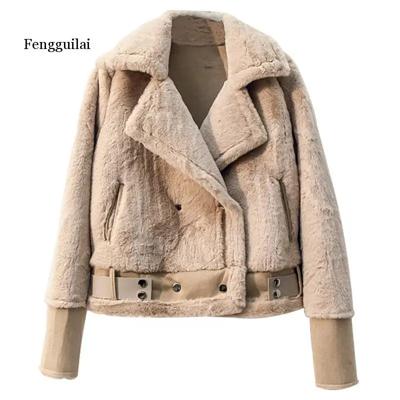 Korean Thick Womens Faux Fur Shearing PU Leather Jackets Winter New Long Sleeve Turn Down Collar Warm Slim Big Size Short Coats
Korean Thick Womens Faux Fur Shearing PU Leather Jackets Winter New Long Sleeve Turn Down Collar Warm Slim Big Size Short Coats