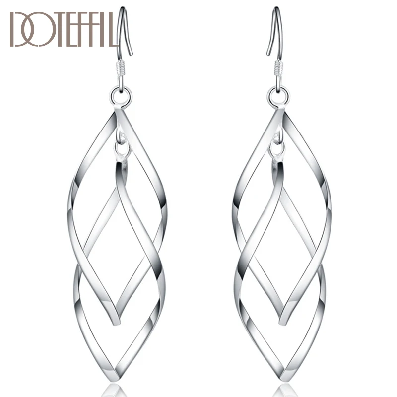 DOTEFFIL 925 Sterling Silver Rhombus Drop Earrings For Women Best Gift Wedding Engagement Jewelry
DOTEFFIL 925 Sterling Silver Rhombus Drop Earrings For Women Best Gift Wedding Engagement Jewelry