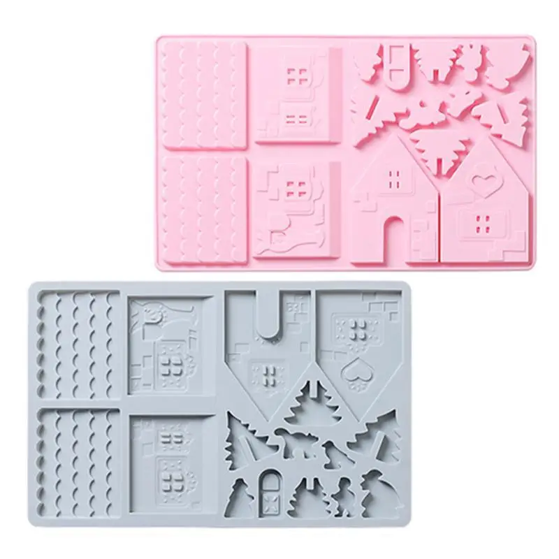 2pcs Silicone Baking Mold Cake Mold Christmas Fondant Mold Gingerbread House Mould
2pcs Silicone Baking Mold Cake Mold Christmas Fondant Mold Gingerbread House Mould