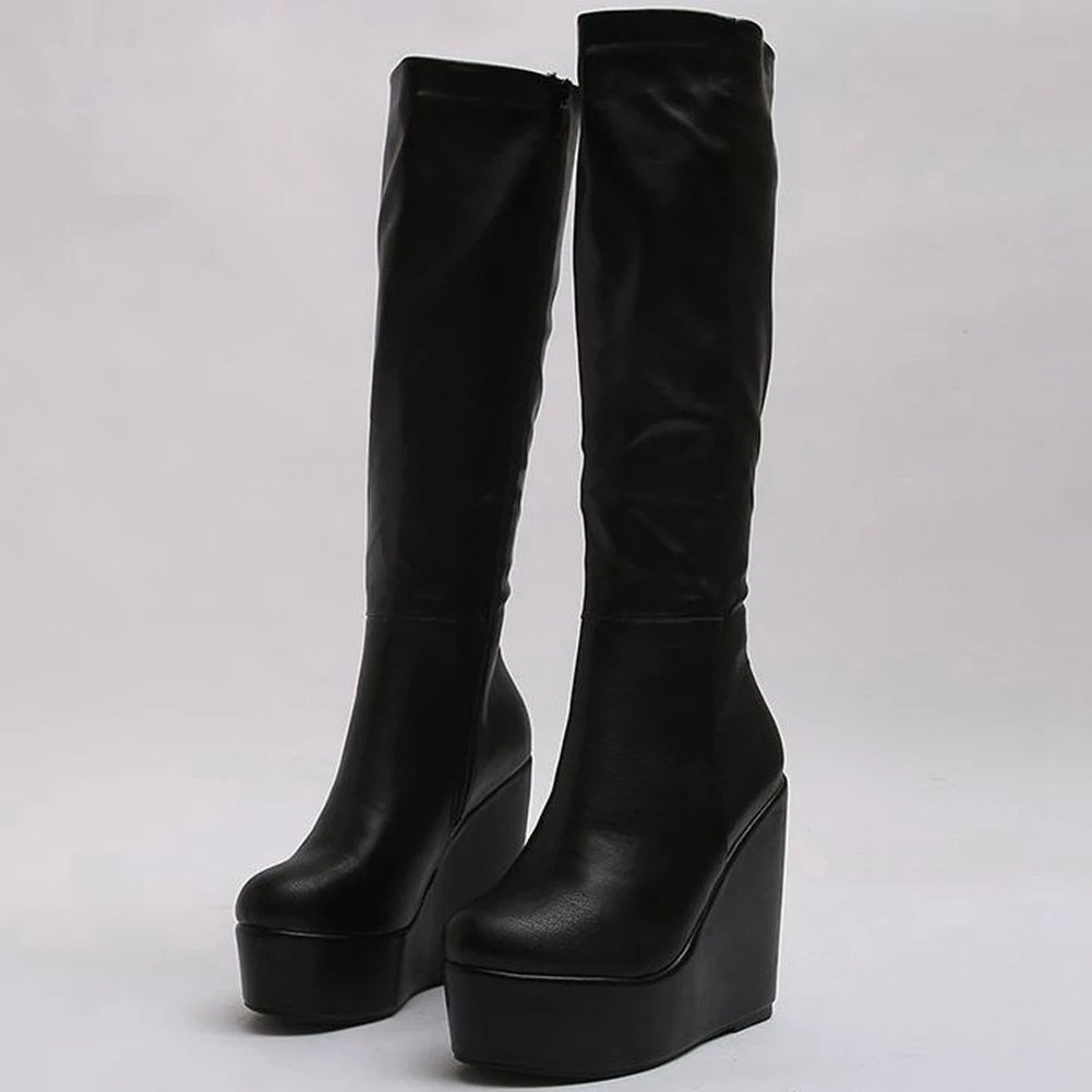 SARAIRIS Ins Hot Female 2020 Autumn Fashion Boots Knee High Boots Women Round Toe Platform Wedges High Heels Shoes Woman 
SARAIRIS Ins Hot Female 2020 Autumn Fashion Boots Knee High Boots Women Round Toe Platform Wedges High Heels Shoes Woman