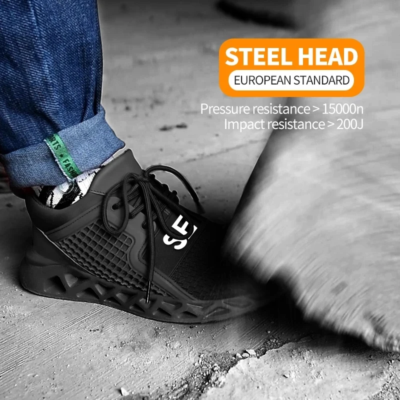 Men's Outdoor Breathable Mesh Steel Toe Anti Smashing Safety Shoes Men's Light Puncture Proof Comfortable Work Shoes Safety Boot
Men's Outdoor Breathable Mesh Steel Toe Anti Smashing Safety Shoes Men's Light Puncture Proof Comfortable Work Shoes Safety Boot
