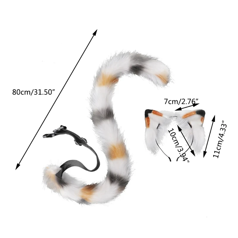 Lolita Plush Hair Hoop Cat Ears Headwear Tail Set Furry Hairband Cute Headpiece Anime Fancy Dress Cosplay Accessories
Lolita Plush Hair Hoop Cat Ears Headwear Tail Set Furry Hairband Cute Headpiece Anime Fancy Dress Cosplay Accessories