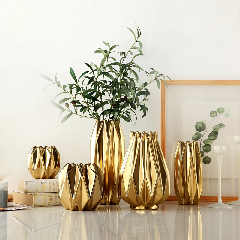 Modern Vases Wedding Luxury Originaux Gold Ceramic Vase Kit Coffee Table Living Room Kitchen Gift Jarrones House Decoration HP50
Modern Vases Wedding Luxury Originaux Gold Ceramic Vase Kit Coffee Table Living Room Kitchen Gift Jarrones House Decoration HP50