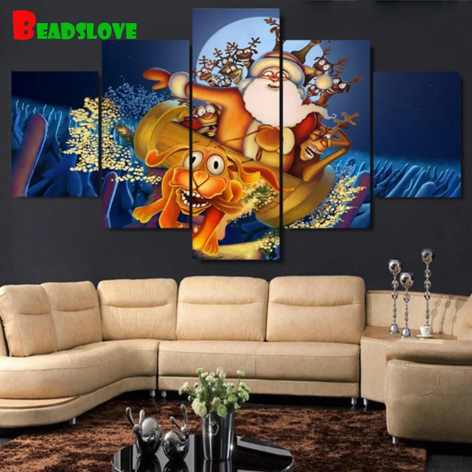 5 Panels santa claus and deer diamond embroidery new 2020 diy Diamond Painting Full Square Round diamond art christmas
5 Panels santa claus and deer diamond embroidery new 2020 diy Diamond Painting Full Square Round diamond art christmas