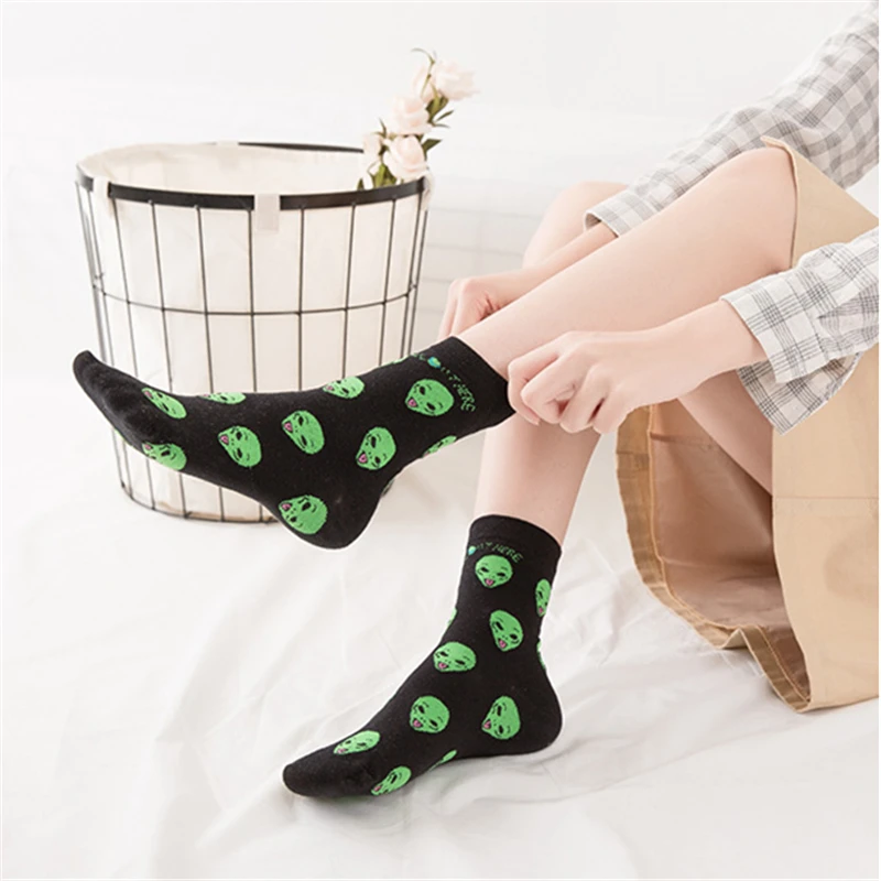 1 пара осенне зимние женские хлопковые носки|art socks|planet sockssocks funny |