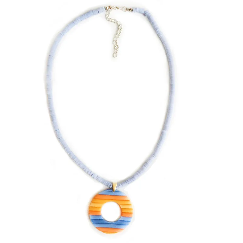 LOVOACC Temperament Hollow Geometrical Circle Multicolor Polymer Clay Pendant Necklace for Women Contrasted Necklace Jewelry
LOVOACC Temperament Hollow Geometrical Circle Multicolor Polymer Clay Pendant Necklace for Women Contrasted Necklace Jewelry