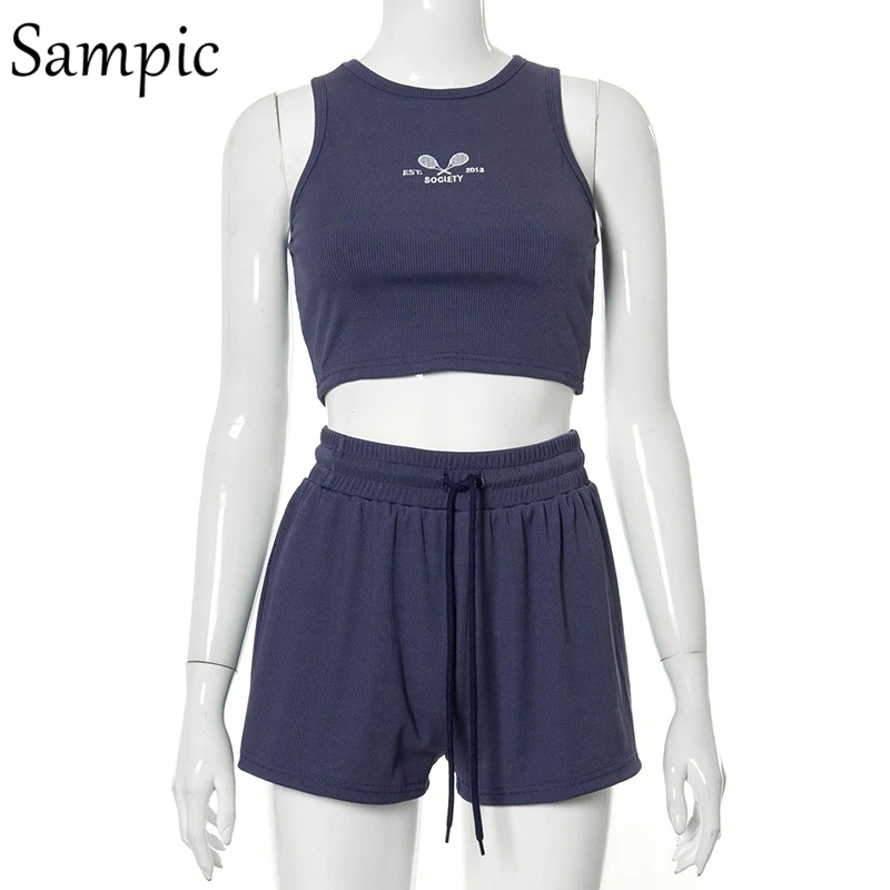 Sampic Casual Summer 2021 Tracksuit Women Shorts Set Skinny Print Tops And Mini Biker Shorts Two Piece Set Louge Wear Outfits 
Sampic Casual Summer 2021 Tracksuit Women Shorts Set Skinny Print Tops And Mini Biker Shorts Two Piece Set Louge Wear Outfits