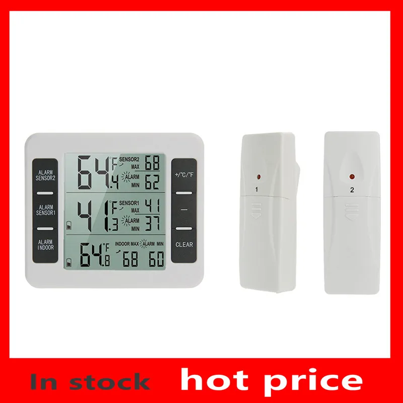 

Home Wireless Indoor Outdoor Thermometers Electronic Refrigerator Thermometer Temperature Measuring Device