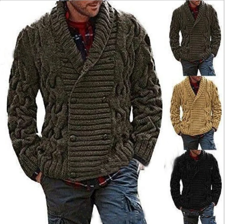 Winter Double Breasted Men Cardigan Sweater Jacket Army Green Knitted Sweaters For Men Solid Color Autumn Outerwear Coat Tops
Winter Double Breasted Men Cardigan Sweater Jacket Army Green Knitted Sweaters For Men Solid Color Autumn Outerwear Coat Tops